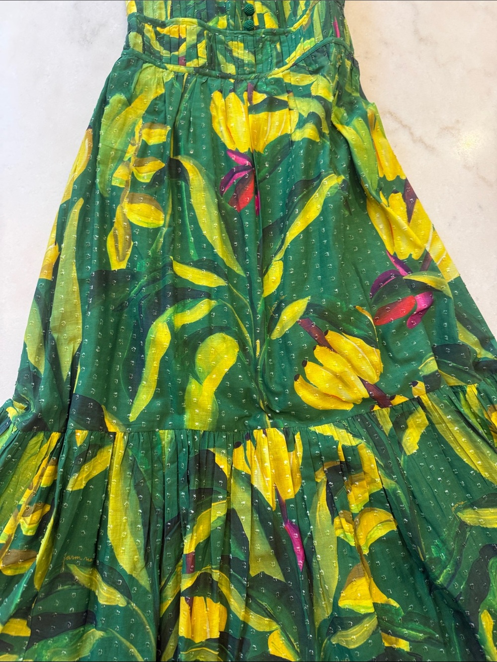 NWT FARM Rio Banana Aquarela midi dress - Picture 5 of 11